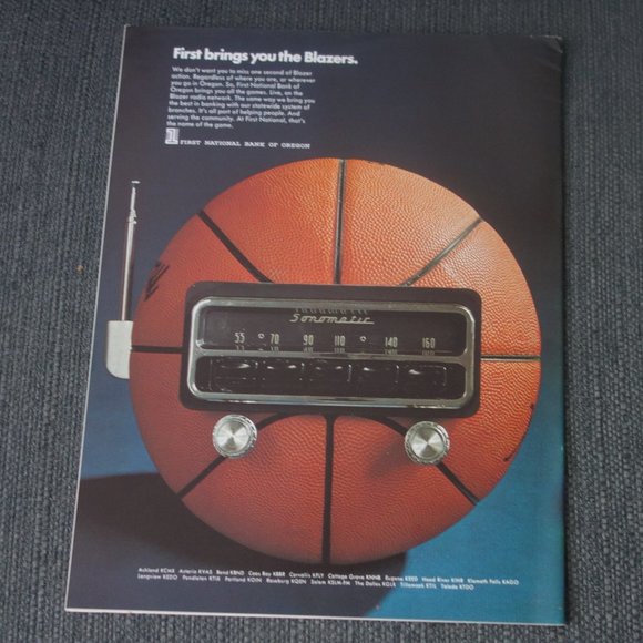 Vintage NBA Official Program Portland Trail Blazers Milwaukee Bucks Dec 16 1973 - Picture 2 of 6